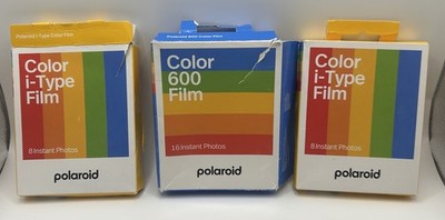 (3) Polaroid Color Film Lot - (2) I-Type (8 Exposures) & (1) 600 (16 Exposures)