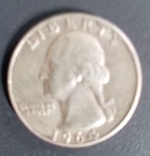 1964   American Quarter Dollar Silver Coin - Circulated