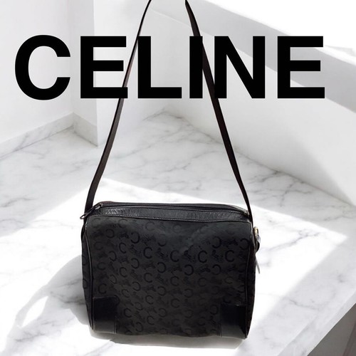 CELINE Black All-Over Pattern Shoulder Bag
