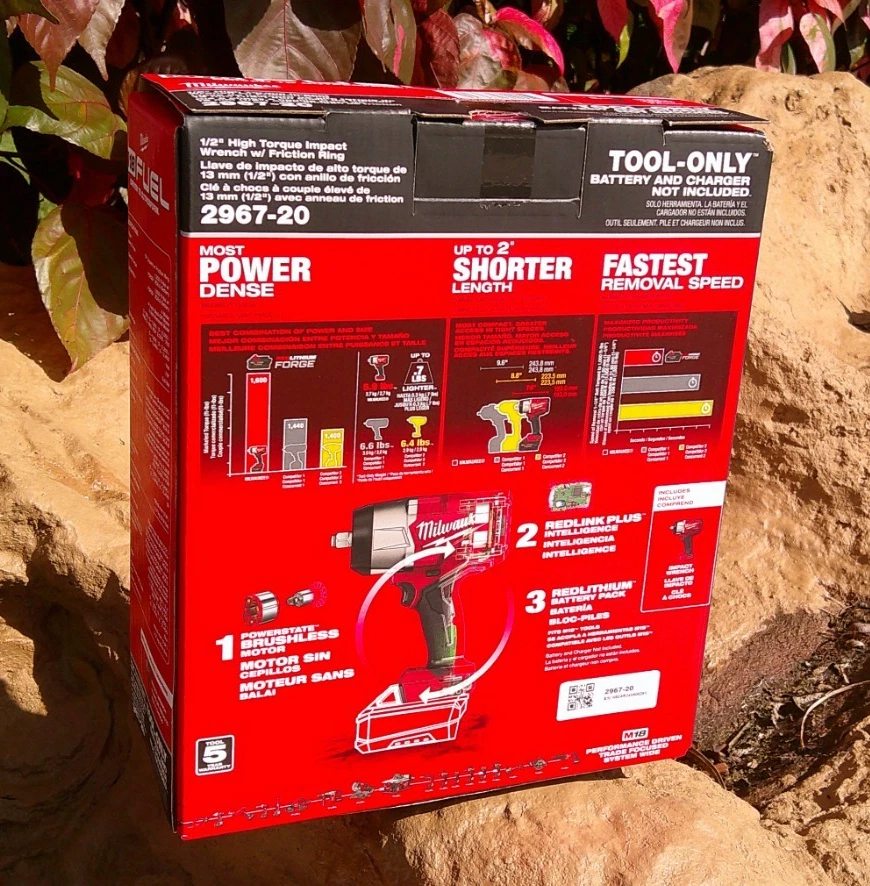 Chave de impacto Milwaukee 1/2” com anel de porcos 2967-20 M18 combustível alto torque ✅ - Imagem 3 de 4