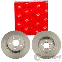2X Trw Bremsscheiben 300Mm Voll Hinten Passend FÜR MERCEDES-BENZ C-KLASSE