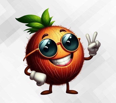 Lustige Obst Kokosnuss Wand Vinyl Aufkleber Sticker xt116