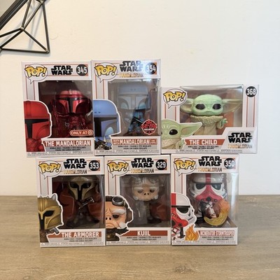 Funko Pop! Star Wars The Mandalorian Lot of 6 #329 #345 #350 #353 #354 #368
