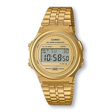 CASIO A171WEG-9A Unisex Stainless Steel Gold Chrono Alarm LCD
