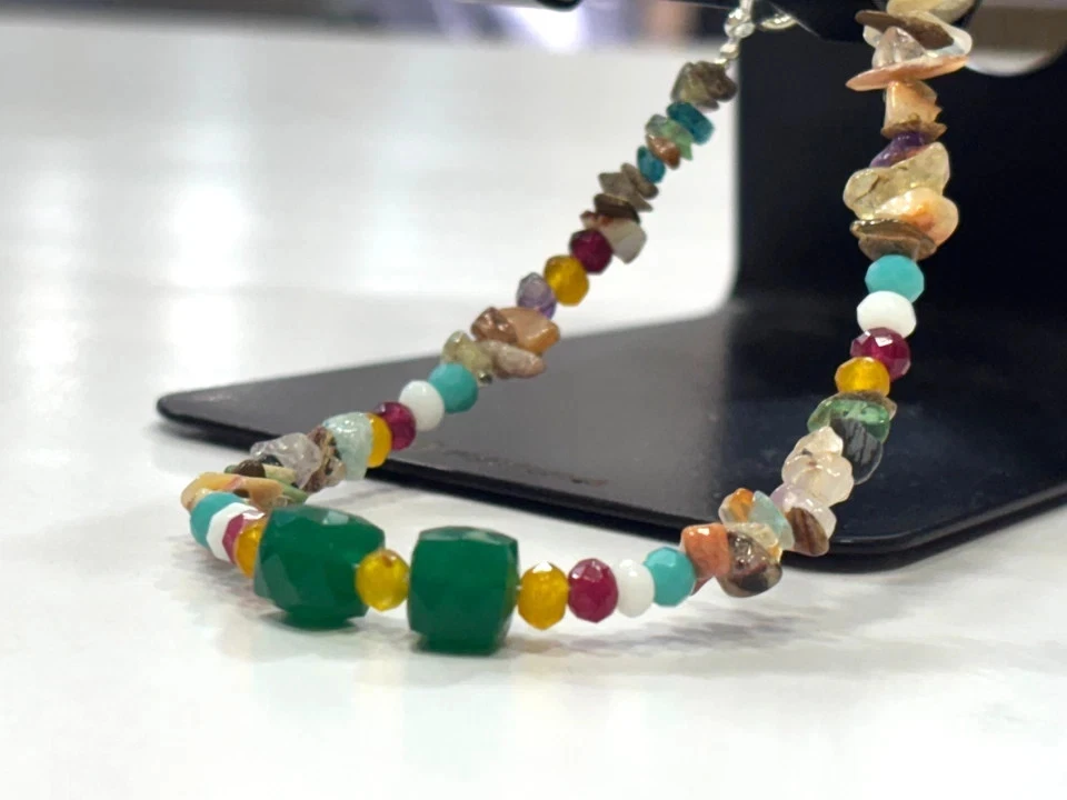 Multi Cuarzo Rondelle Facetado 4 mm Con Caja Sin Cortar Cuentas Piedras Preciosas 1 Pulsera Foto 2 de 4