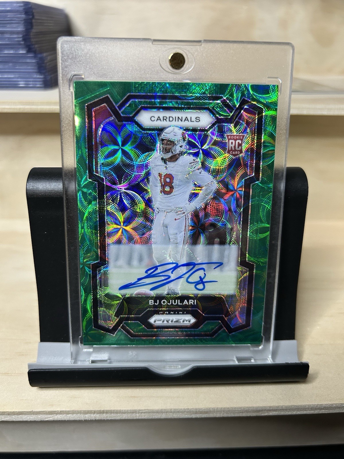 2023 Panini Prizm BJ Ojulari #301 Green Scope Prizm Rookie Auto /75