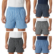 Men  s Boxer Briefs Cotton Underwear   3 to 12 Pack Plaid Trunks, Sizes M  2XL