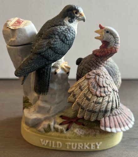 Austin Nichols Wild Turkey Decanter Turkey and Falcon No.11 1986 in Box -leer