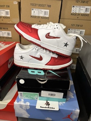 Nike SB Dunk Low Supreme Jewel Swoosh Red DS Size 8.5 | (CK3480
