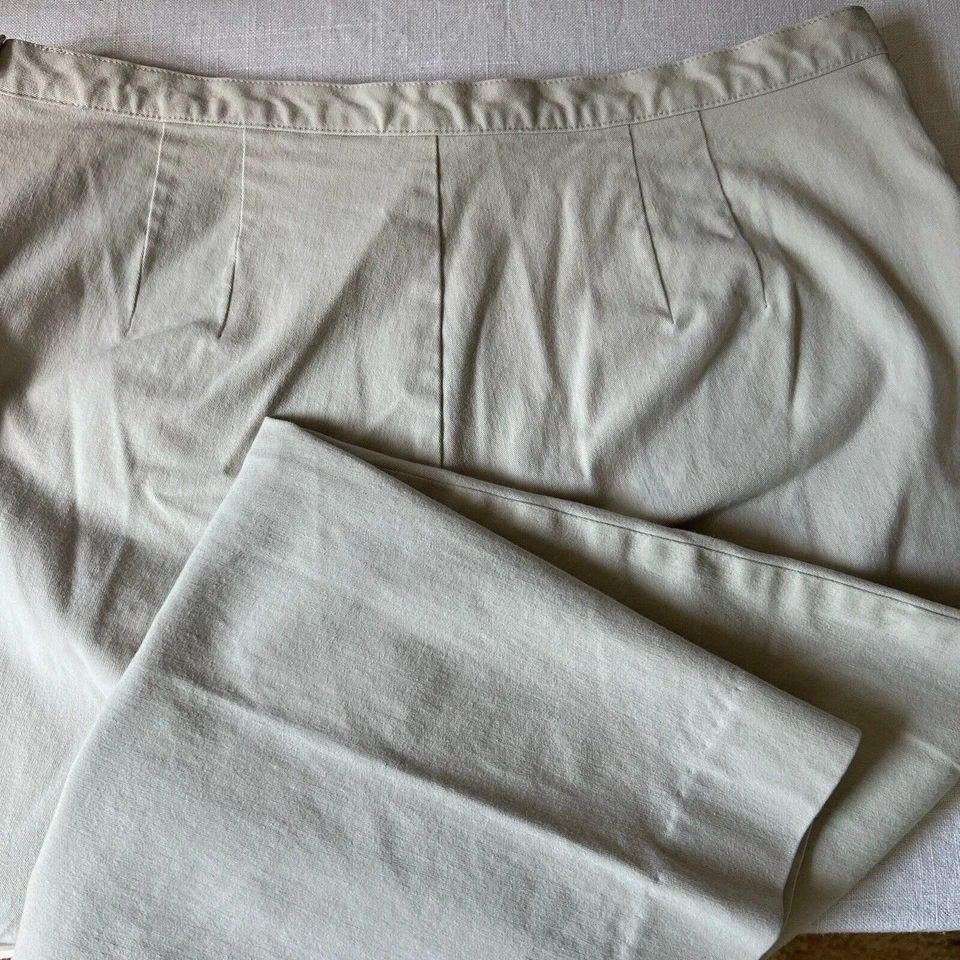 Pantalones cónicos LL BEAN para mujer color tostado 16 cremallera frontal plana Foto 3 de 4