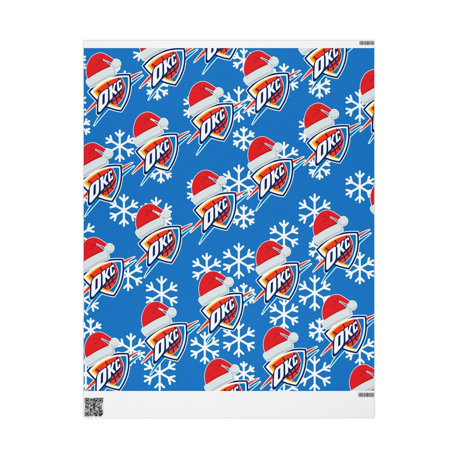 Oklahoma City Thunder Gift Wrapping Paper for Holidays Christmas