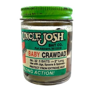 2" UNCLE JOSH PORK RIND BAITS • NO. 32 BABY CRAWDAD • 5 CT
