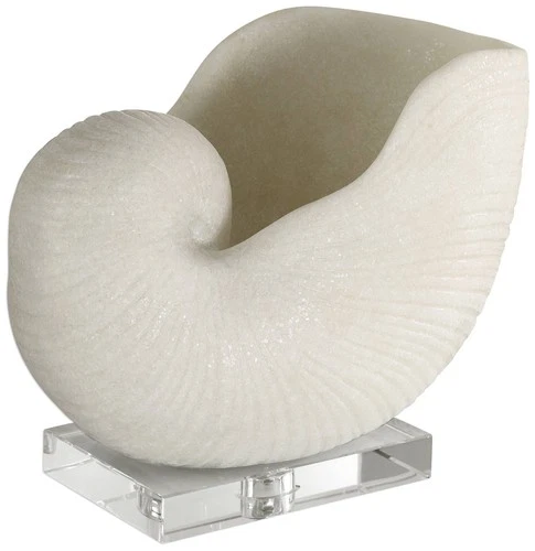 Uttermost Nautilus Shell 11" Wide Granular Stone Sculpture - Picture 2 of 4