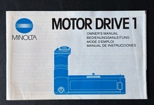 Minolta Motor Drive 1 Owner's Manual Instruction Booklet with Original Warranty