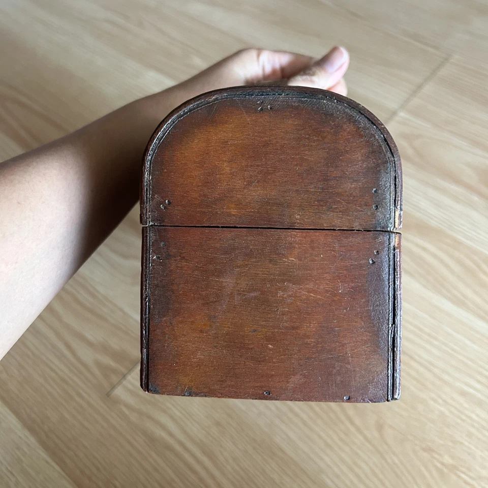 NUEVA Caja Cerradura Giratoria Acento Madera Decorativa Foto 3 de 4