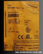 Turck BI15-M30-AP6X-H1141 Inductive Proximity Sensor 46185 M30 PNP NO NEW