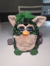 VTG Tiger Turtle Furby Electronic Interactive Toy Green 1998 w/ Tag Non-Working