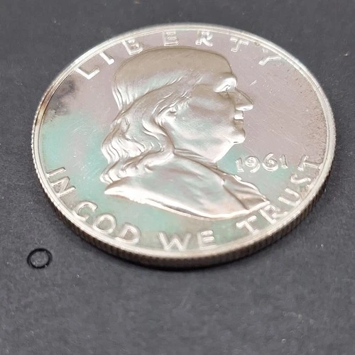 1961 Benjamin Franklin Proof 50C Half Dollar BU 90% Silver