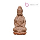 10cm Chinese Yixing Purple Clay Guanyin Bodhisattva Tea Pet Statue Ornaments