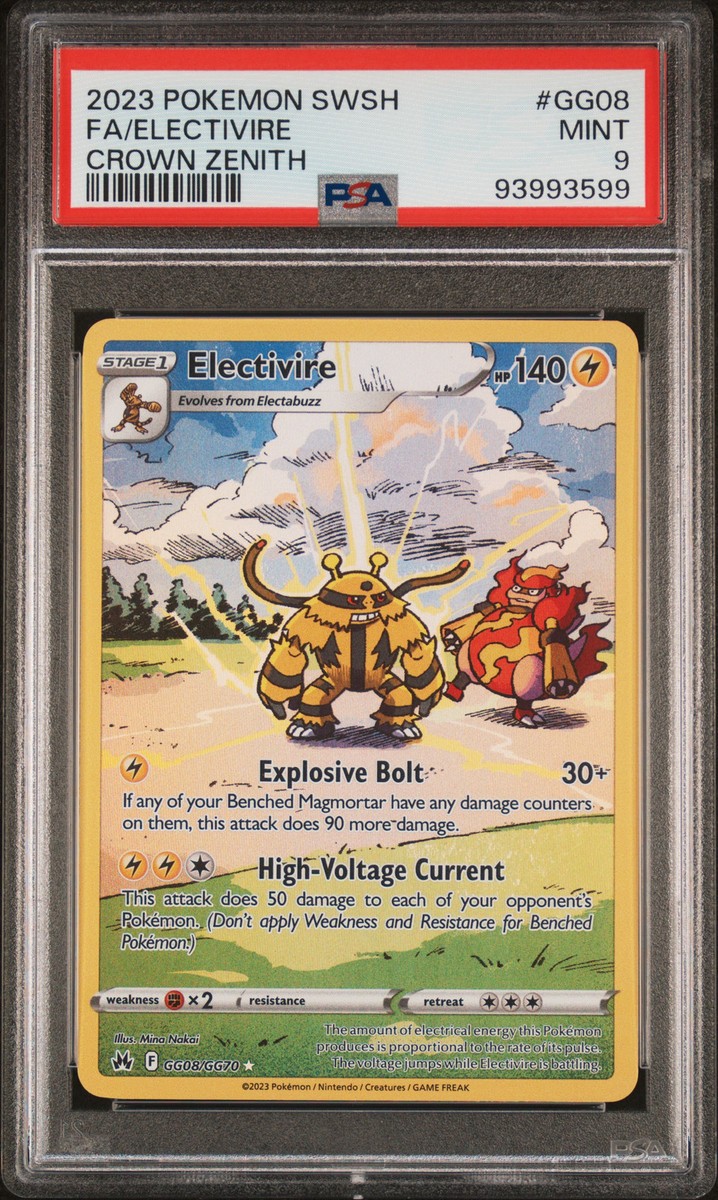 PSA ポケモンカードセット 2023 POKEMON SWORD & SHIELD CROWN ZENITH #GG08 FULL ART/ELECTIVIRE