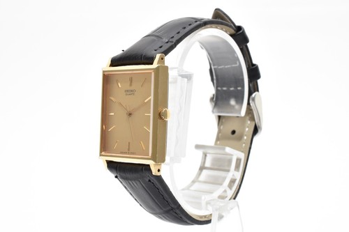 ▶️ Vintage 1985 [N MINT] Seiko Chariot 2C21-5180 Rectangle Quartz Mens Watch#329