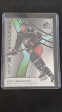 2019-20 UD SP Game Used KOLE SHERWOOD #163 198/299 Rainbow Authentic Rookie RC