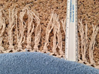 Vtg Oriental Theme Wool Rug Thick w/Fringe  41'X24" Blue /Cream/ Pinks ~ Floral — photo 8
