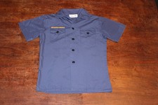 Boy Scouts of America BSA Youth Shirt Blue Medium Plain No Patches Short Sleeve