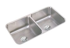 Elkay Gourmet 31.25 Double Basin 18-Gauge Stainless Steel Kitchen Sink 20.