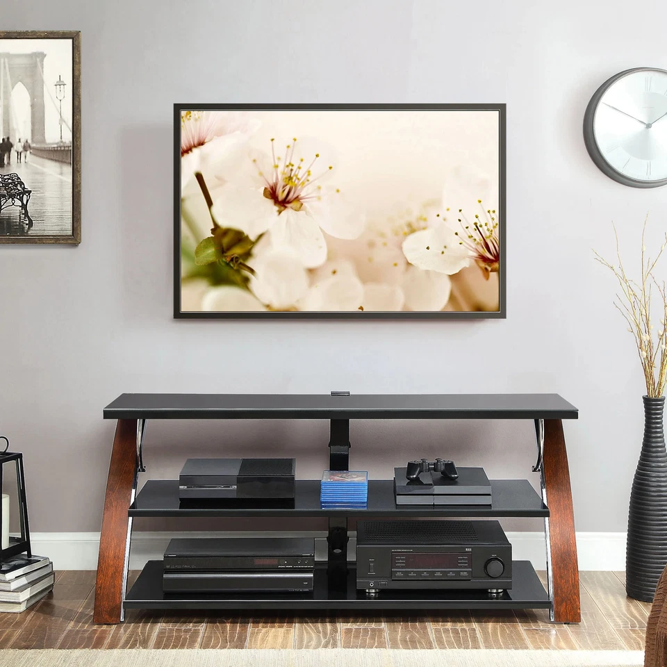 Soporte de TV de pantalla plana Whalen Payton 3 en 1 para televisores de hasta 65", marrón cereza Foto 3 de 4