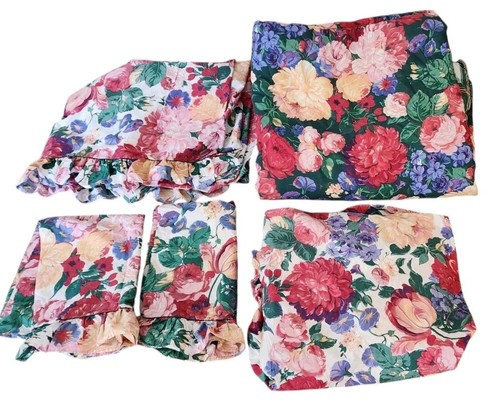 Westpoint Stevens Queen Comforter Sheets 2 Pillowcases Bold Floral Cottagecore