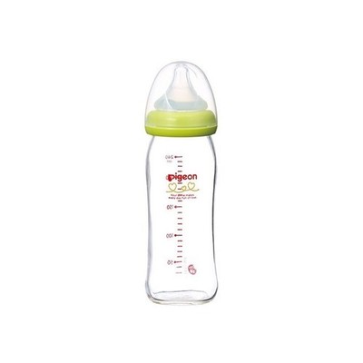 NEW JAPAN Pigeon Wide-Neck Nursing Glass Bottle 240ml 8oz