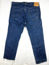 VTG Levis 505 Jeans Mens 40x30 38x28 Dark Wash Orange Tab Made In USA 80s READ