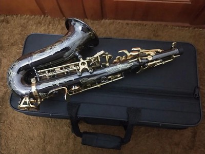 soprano Saxophone S-992 Bb Tune Golden key Curved sax with Mouthpiece case