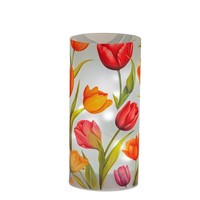 Led Deko Licht Tischlampe Tulpen Zylinder H 16Cm Satiniert Mit Timer Formano F26