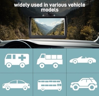 7  HD Touchscreen GPS Navigation Bundle w/ Mount & Charger, 2D/3D Maps, FM Tran