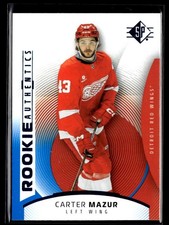 2025-26 Upper Deck SP Hockey Rookie Authentics Blue #132 Carter Mazur Rookie RC