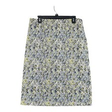 Cato L Large Print Stretch Pull On Pencil Skirt Boho Geo Casual