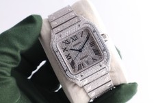 Cartier Santos Large Custom Set Diamonds WSSA0018 Automatic 40mm Men’s Watch