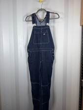 Dickies Denim Dungarees Overalls Mens 34x31 Blue Workwear Bib Jeans Carpenter