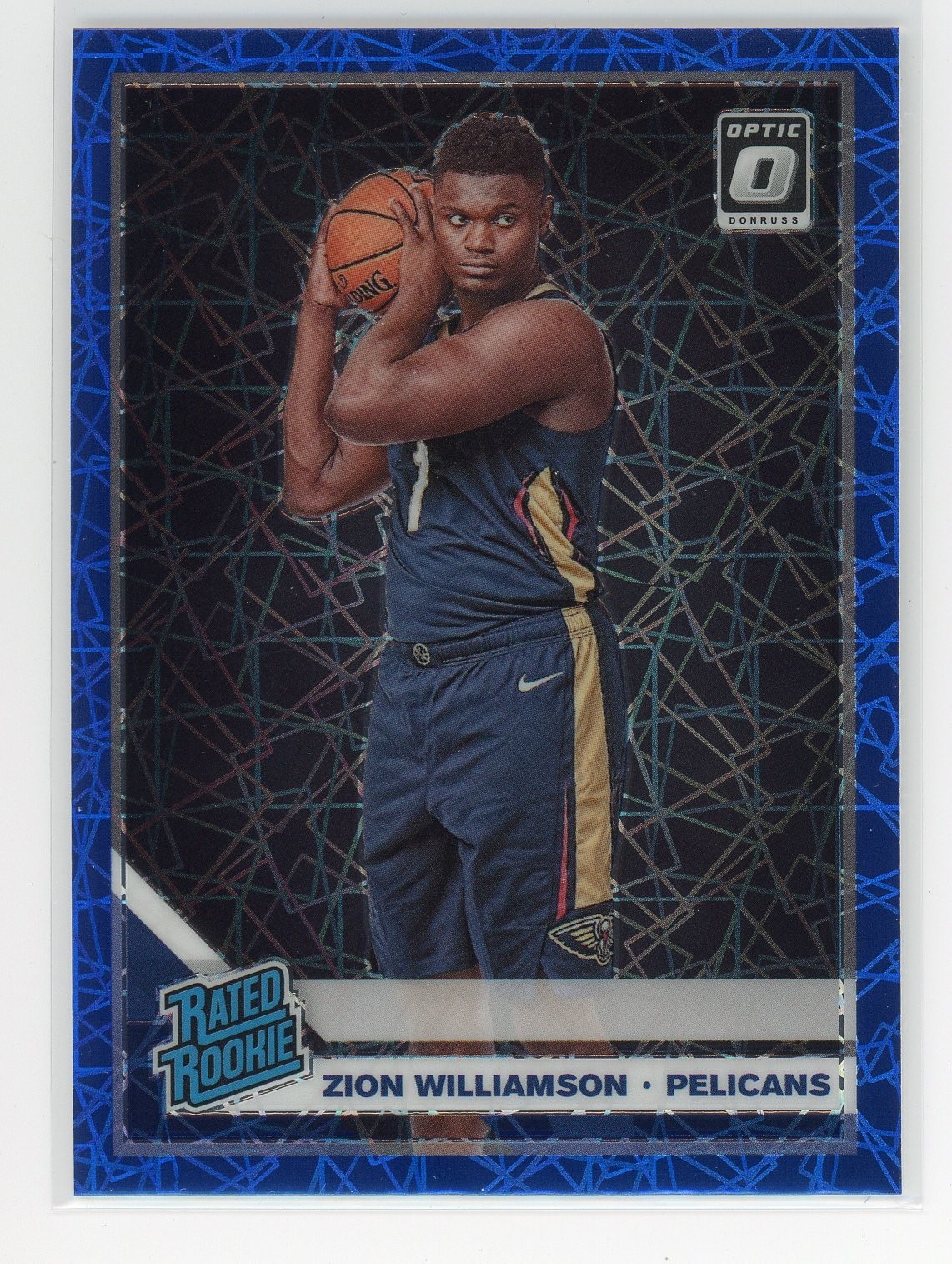 2019 Donruss Optic #158 Zion Williamson Blue Velocity Rookie RC