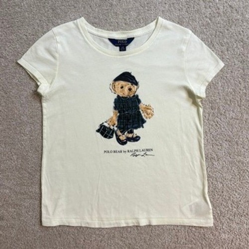 Polo Ralph Lauren Polo Bear Girls T-Shirt Graphic Tee Kids Size L/G (12-14)