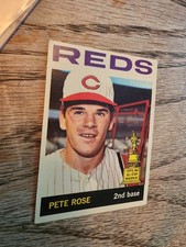 Topps 1964 Pete Rose All-Star Rookie #125 Cincinnati Reds Baseball Card CLEAN. rookie card picture
