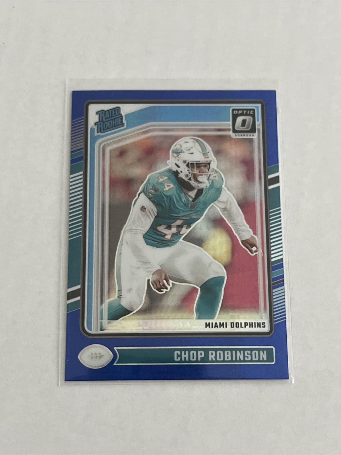 2024 Panini Donruss Optic - Rated Rookie Chop Robinson #219 Blue Prizm /199 (RC)
