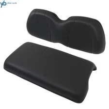Premium Vinyl Black Front Seat Cushions for Club Car Precedent Golf Cart 2004-11