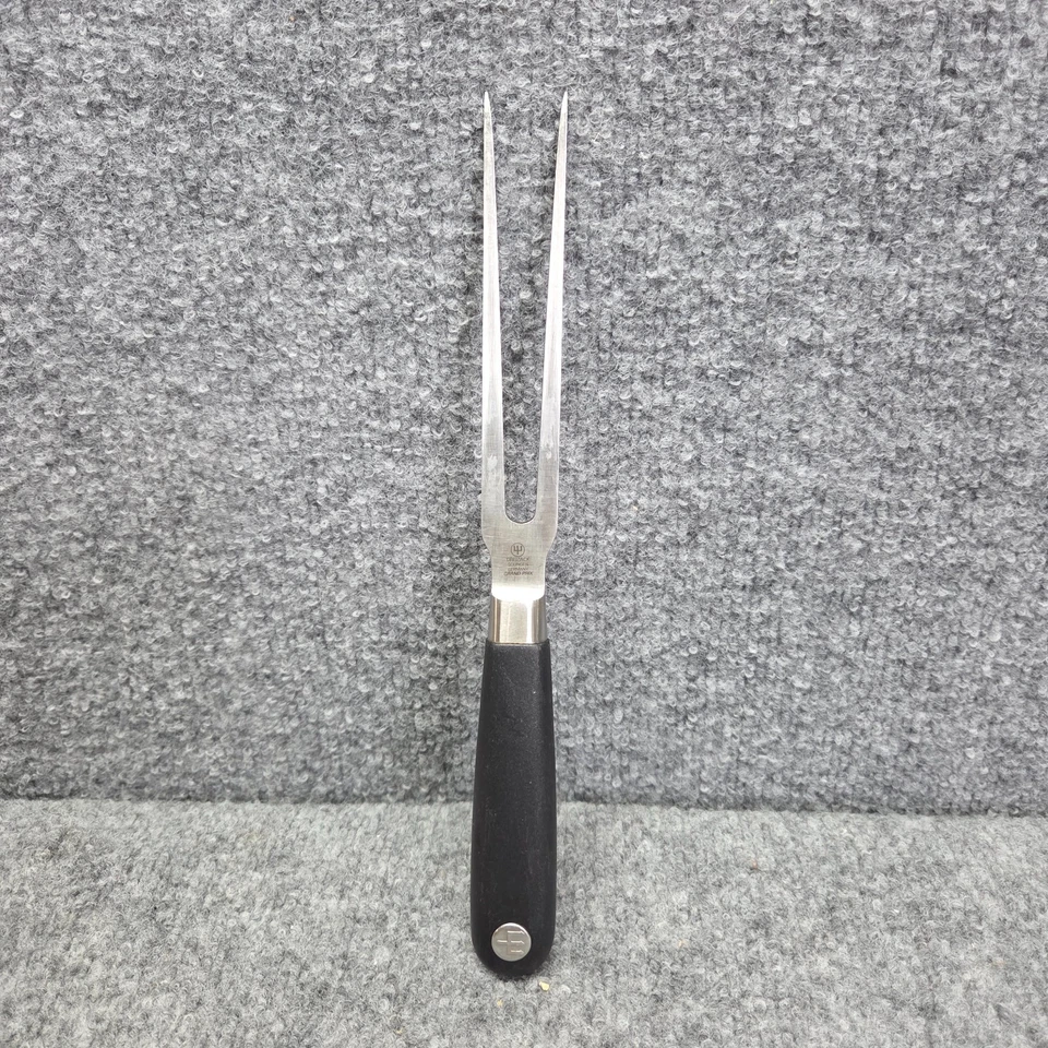 Tenedor de carne Dreizack Solingen Alemania Grand Prix 10 1/2" pulgadas Raro Wusthof Foto 4 de 4