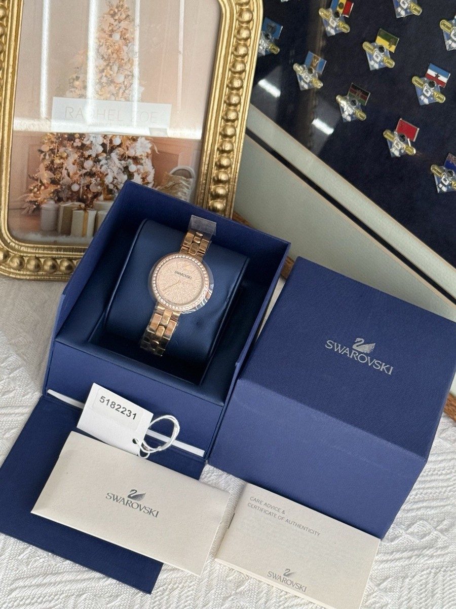 SWAROVSKI Daytime Peach Dial Rose Gold-tone Ladies Watch Item No