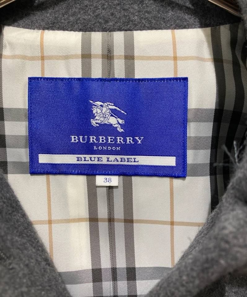 BURBERRY BLUE LABEL Reversible Check Angora Wool Coat Size M (38) Women's - Image 4 of 4