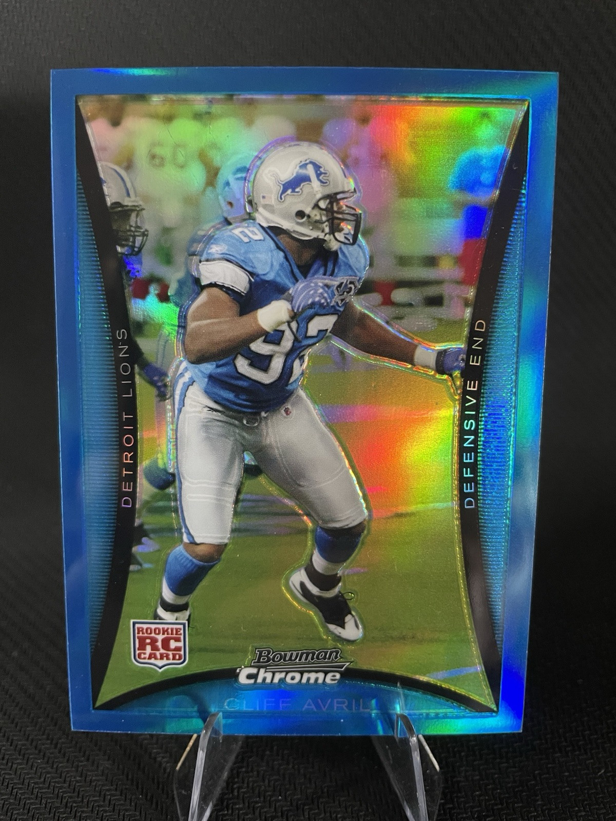 Rare 2008 Bowman Chrome Cliff Avril Rookie Blue Refractor #BC16 088/150 Lions