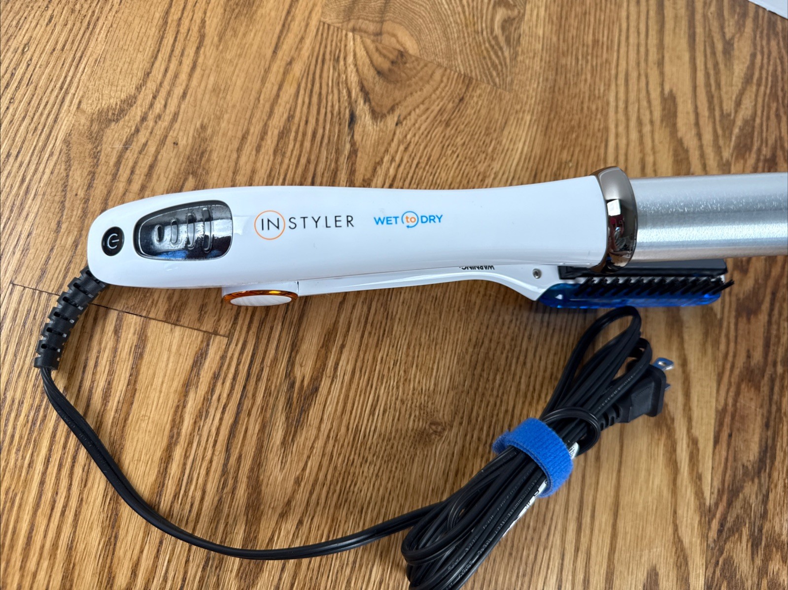 InStyler Wet to Dry Rotating Curling Iron Brush IS2.2-1001 Blue 1.25" TESTED